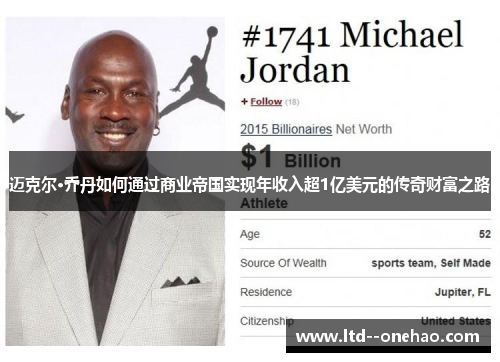 迈克尔·乔丹如何通过商业帝国实现年收入超1亿美元的传奇财富之路